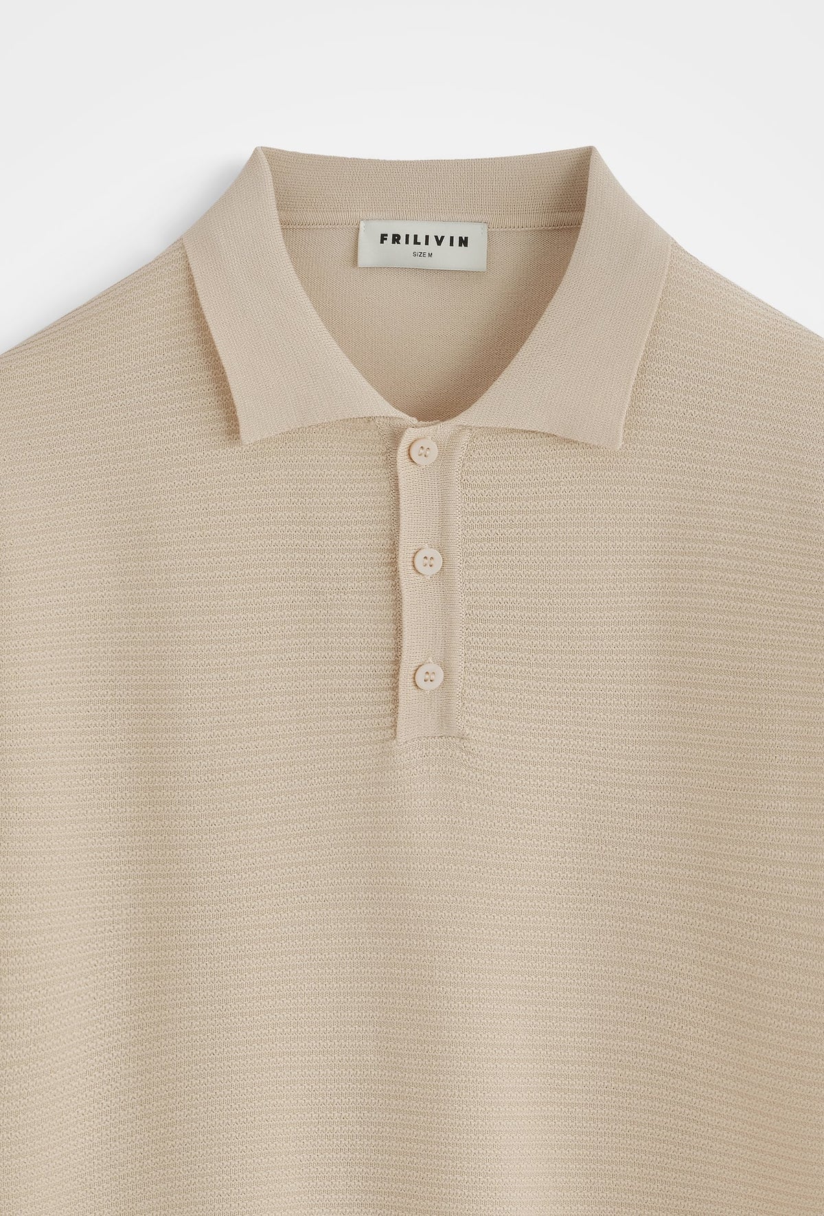 Polo Tricoté Homme Beige