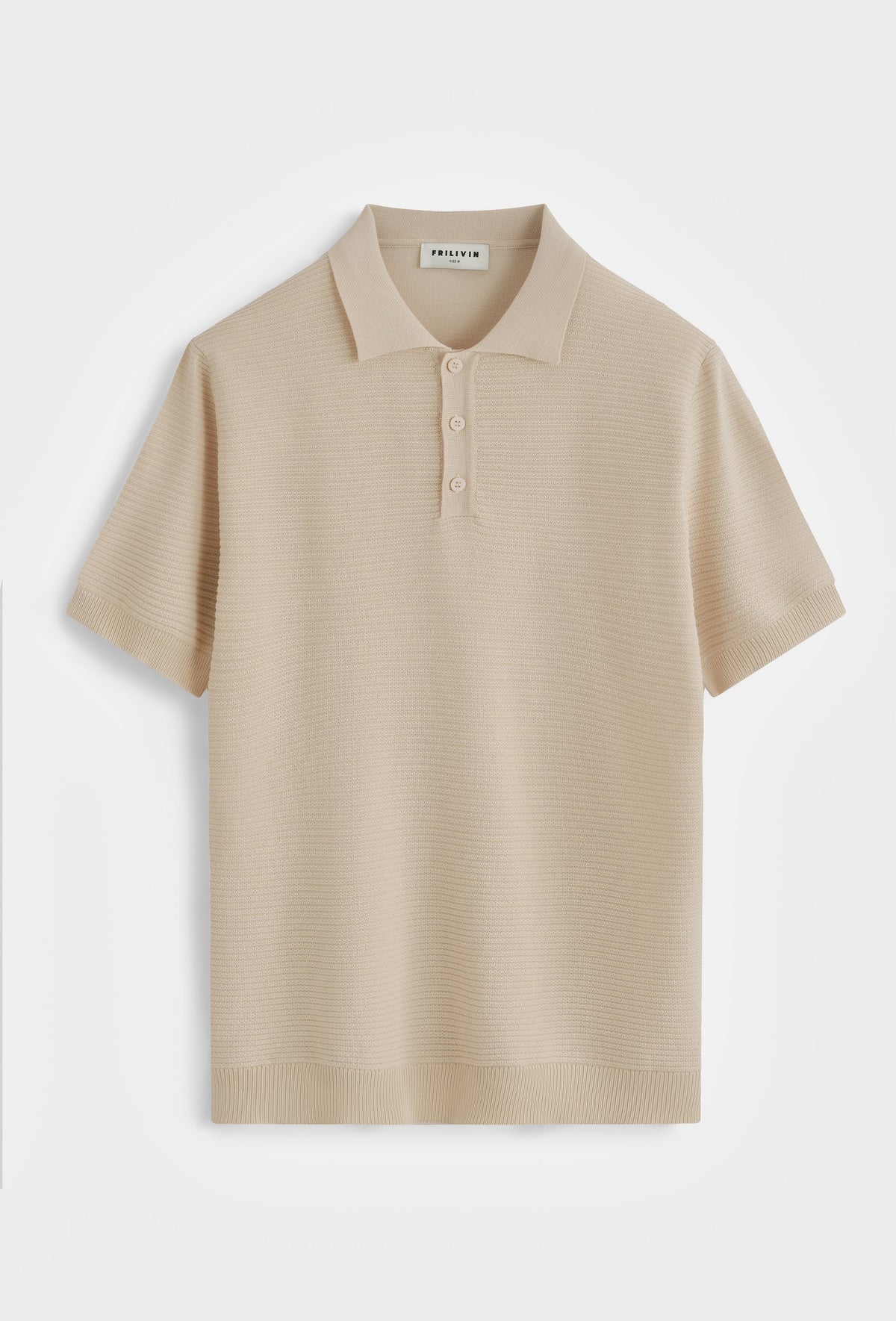 Polo Tricoté Homme Beige
