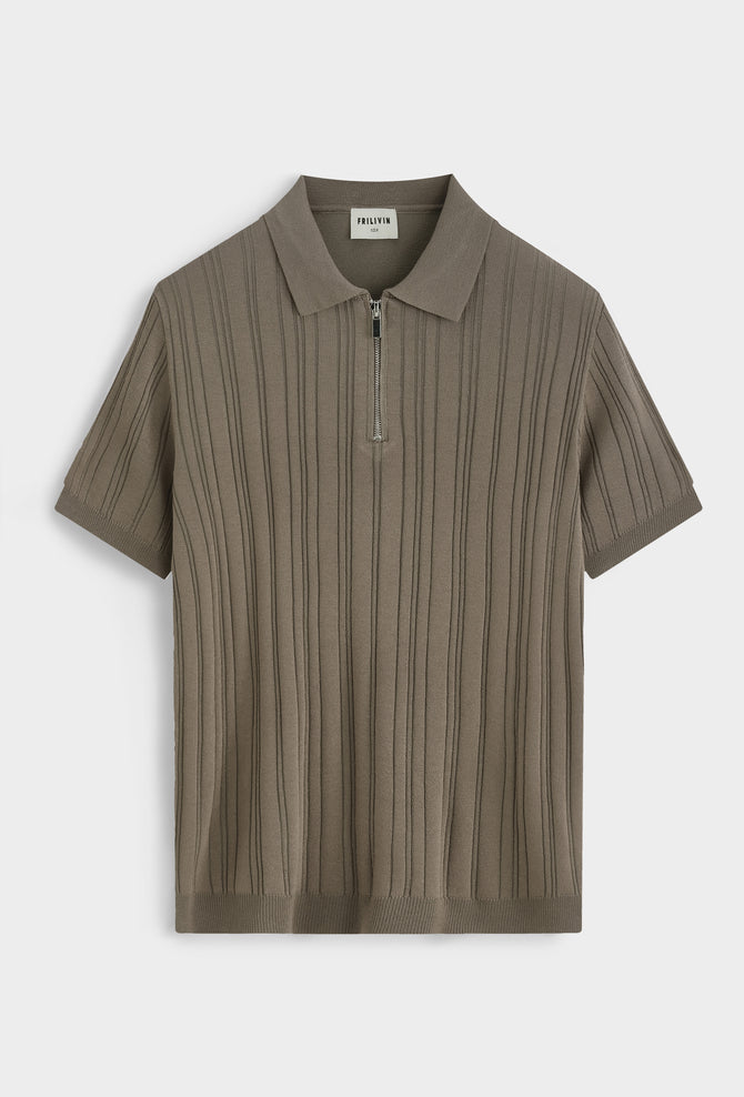 Polo Zippé Texturé