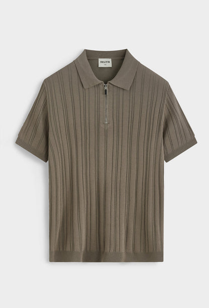 Polo Zippé Texturé